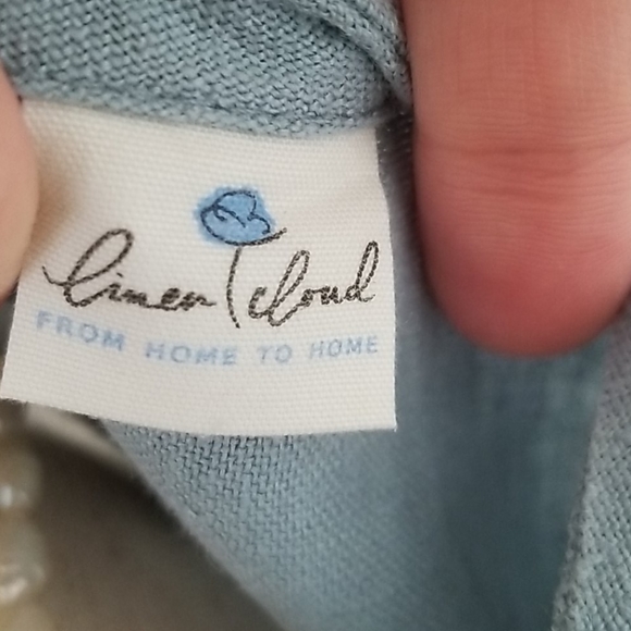 EUC - Light Blue "Mint Gray" Linen Smock Dress - Picture 11 of 11